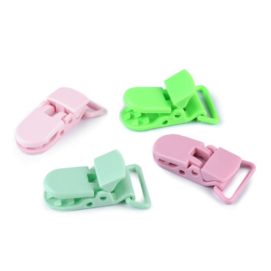 Clipsuri din plastic, lățime 20 mm - Verde deschis (100 Bucăți)