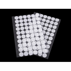 Buline arici autoadezive, complet (puf + scai), ø15 mm - Alb (1 Card)