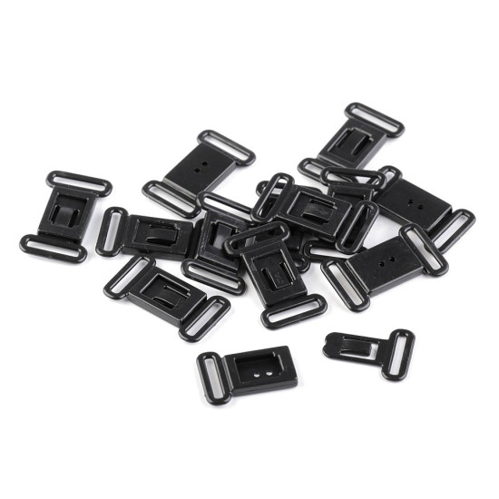 Închizătoare papion / sutiene, lățime 12 mm - Negru (200 Perechi) Închizătoare papion / sutiene, lățime 12 mm - Negru (200 Perechi)