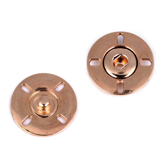 Capse metalice de cusut, ø25 mm - Nichel antic (10 Perechi)