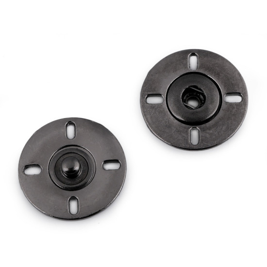 Capse metalice de cusut, ø25 mm - Nichel antic (10 Perechi)