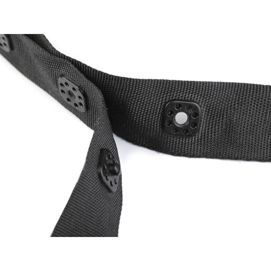Bandă cu capse pentru confecții textile /  body, lățime 17 mm - Negru (45 Metri)
