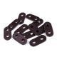 Opritori șnur, piele ecologică, 16x34 mm - Negru (100 Bucăți) Opritori șnur, piele ecologică, 16x34 mm - Negru (100 Bucăți)