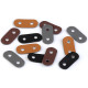 Opritori șnur, piele ecologică, 16x34 mm - Negru (100 Bucăți) Opritori șnur, piele ecologică, 16x34 mm - Negru (100 Bucăți)