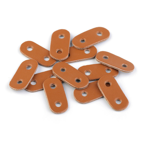 Opritori șnur, piele ecologică, 16x34 mm - Negru (100 Bucăți) Opritori șnur, piele ecologică, 16x34 mm - Negru (100 Bucăți)