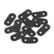Opritori șnur, piele ecologică, 16x34 mm - Negru (100 Bucăți) Opritori șnur, piele ecologică, 16x34 mm - Negru (100 Bucăți)