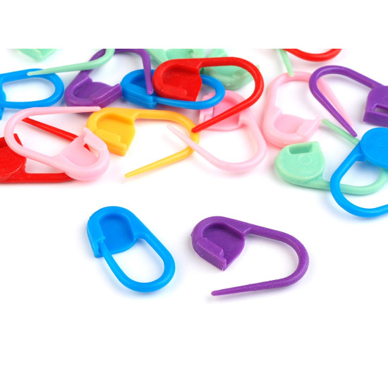 Marcatori tricotaje - ace de siguranță, lungime 21 mm - Mix culori (200 Bucăți) Marcatori tricotaje - ace de siguranță, lungime 21 mm - Mix culori (200 Bucăți)