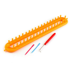 Gherghef pentru tricotat, set 4 piese, 5,2x36 cm - Portocaliu (1 Set)