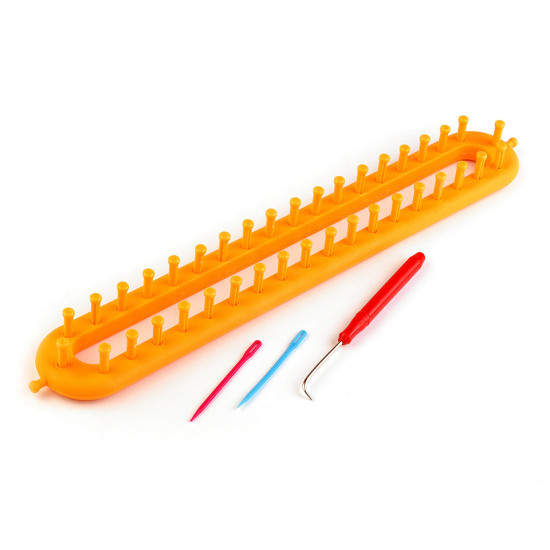 Gherghef pentru tricotat, set 4 piese, 5,2x36 cm - Portocaliu (3 Seturi) Gherghef pentru tricotat, set 4 piese, 5,2x36 cm - Portocaliu (3 Seturi)