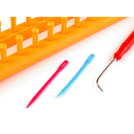 Gherghef pentru tricotat, set 4 piese, 5,2x36 cm - Portocaliu (3 Seturi) Gherghef pentru tricotat, set 4 piese, 5,2x36 cm - Portocaliu (3 Seturi)