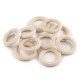 Inele din lemn , ø40 mm - Natural deschis (50 Bucăți)