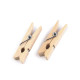 Cârlige lemn, 7x35 mm - Natural deschis (10 Bucăți)