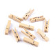Cârlige lemn, 7x35 mm - Natural deschis (10 Bucăți)