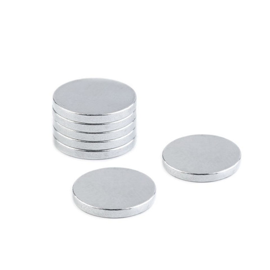 Magnet rotund, ø15 mm - Nichel (120 Bucăți) Magnet rotund, ø15 mm - Nichel (120 Bucăți)