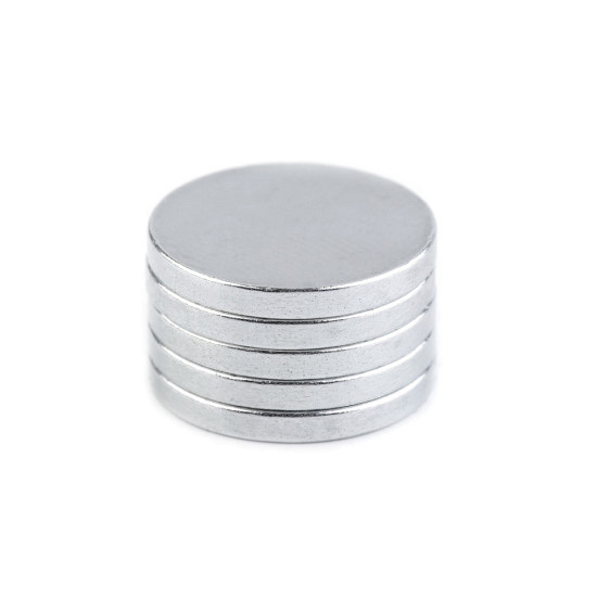 Magnet rotund, ø15 mm - Nichel (120 Bucăți) Magnet rotund, ø15 mm - Nichel (120 Bucăți)