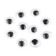 Ochi mobili autoadezivi, ø25 mm - Negru (10 Bucăți) Ochi mobili autoadezivi, ø25 mm - Negru (10 Bucăți)