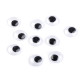 Ochi mobili autoadezivi, ø18 mm - Alb-negru (50 Bucăți) Ochi mobili autoadezivi, ø18 mm - Alb-negru (50 Bucăți)