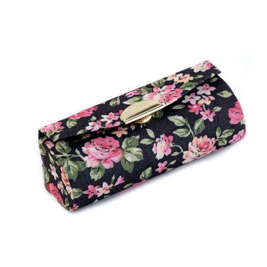 Etui pentru ruj cu oglindă - Negru (12 Bucăți)