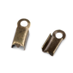 Capat șnur, 4x9 mm - Alamă antică (1500 Bucăți)