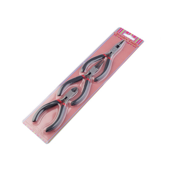 Set clești pentru bijuterii - Roșu mediu (1 Set) Set clești pentru bijuterii - Roșu mediu (1 Set)