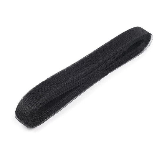 Rijelină fină, lățime 1,5 cm - Negru (20 Metri) Rijelină fină, lățime 1,5 cm - Negru (20 Metri)