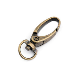 Carabină metalică pivotantă, gaură 10 mm - Alamă antică (100 Bucăți)