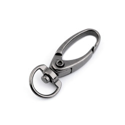 Carabină metalică pivotantă, gaură 10 mm - Nichel negru (100 Bucăți)