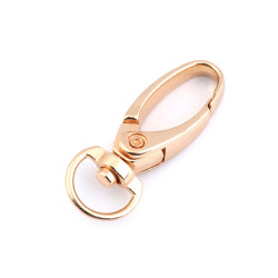 Carabină metalică pivotantă, gaură 10 mm - Auriu rose (100 Bucăți)