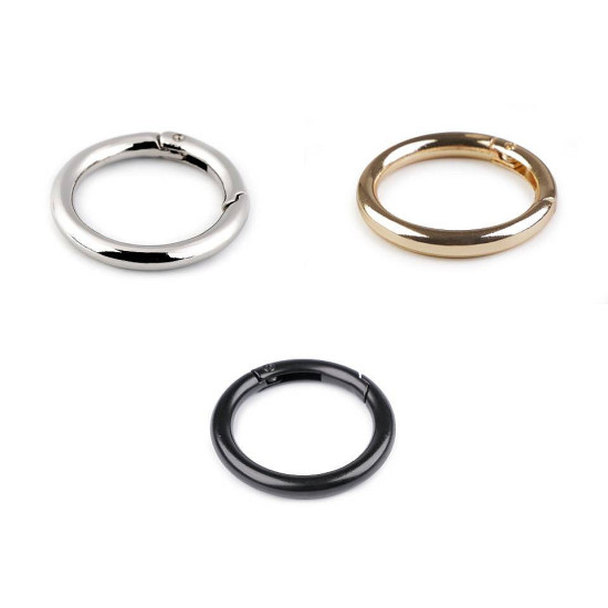Inel carabină, ø34 mm - Nichel negru (30 Bucăți)