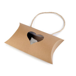 Cutie cadou tip plic cu fereastră - Maro natural (5 Bucăți)