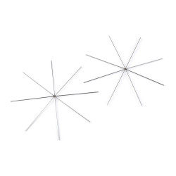 Bază pentru steluţă din mărgele, ø10 cm - Platinum (10 Bucăți)