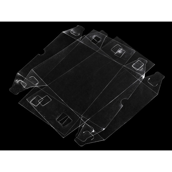 Cutie din plastic transparent cu capac - Transparent (10 Bucăți) Cutie din plastic transparent cu capac - Transparent (10 Bucăți)