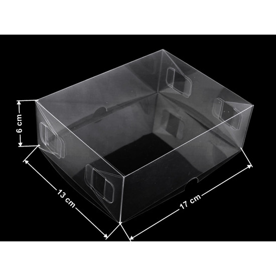 Cutie din plastic transparent cu capac - Transparent (10 Bucăți) Cutie din plastic transparent cu capac - Transparent (10 Bucăți)