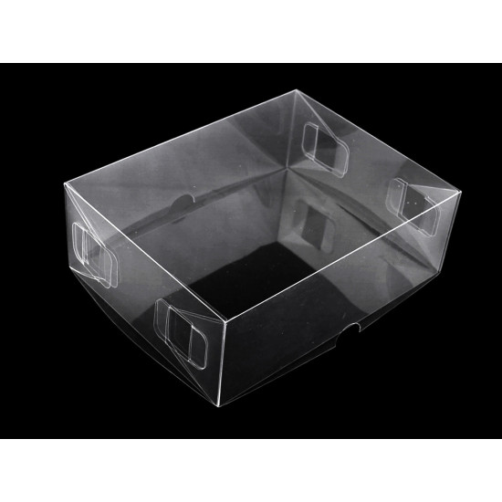Cutie din plastic transparent cu capac - Transparent (10 Bucăți) Cutie din plastic transparent cu capac - Transparent (10 Bucăți)
