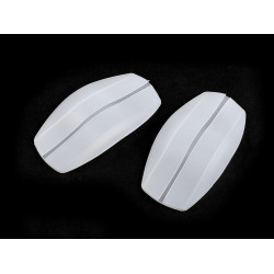Tampoane silicon pentru bretele - Alb lăptos (1 Pereche)