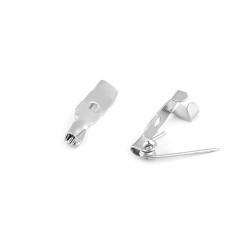 Bază broșă, 5x15 mm - Platinum (10 Bucăți)