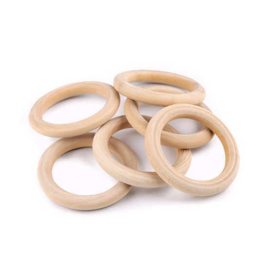 Inele din lemn pentru perdele, ø70 mm - Natural deschis (2 Bucăți) Inele din lemn pentru perdele, ø70 mm - Natural deschis (2 Bucăți)