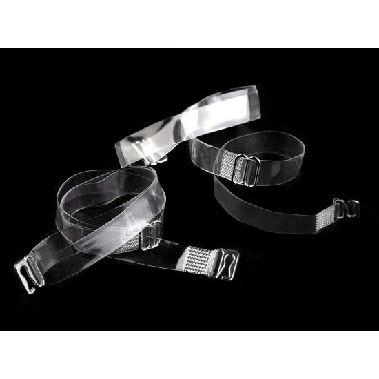 Bretele sutien transparente, 10 mm, 15 mm - Transparent (50 Perechi)