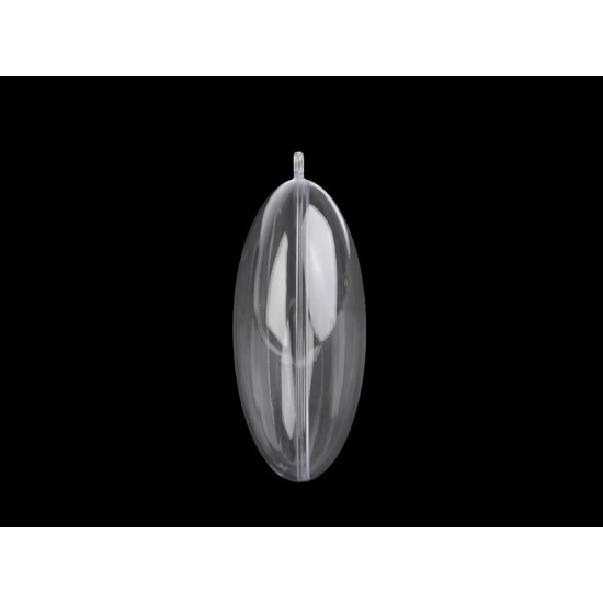 Medalion plastic transparent format din două parți, ø7 cm - Transparent (5 Bucăți)