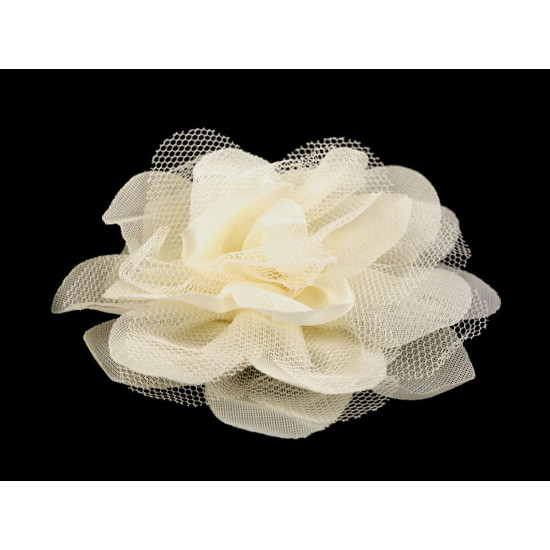 Flori din șifon, ø8 si 9 cm - Albastru azur (40 Bucăți) Flori din șifon, ø8 si 9 cm - Albastru azur (40 Bucăți)