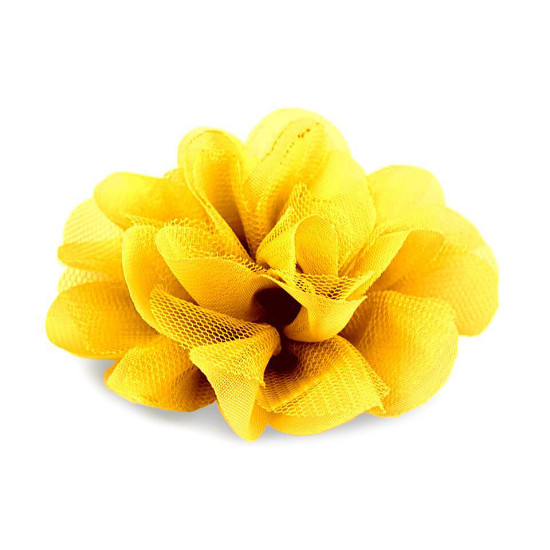 Flori din șifon, ø8 si 9 cm - Albastru azur (40 Bucăți) Flori din șifon, ø8 si 9 cm - Albastru azur (40 Bucăți)