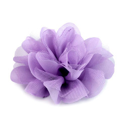 Flori din șifon,  ø8 si 9 cm - Mov liliachiu (10 Bucăți)