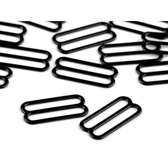 Cârlige și reglori pentru sutien, 25 mm - Negru (4 Bucăți) Cârlige și reglori pentru sutien, 25 mm - Negru (4 Bucăți)