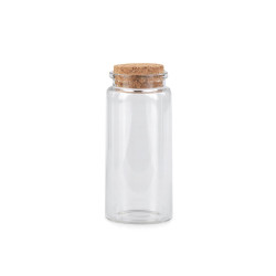 Sticluță cu dop de plută, 130 ml - Transparent (1 Fiolă)