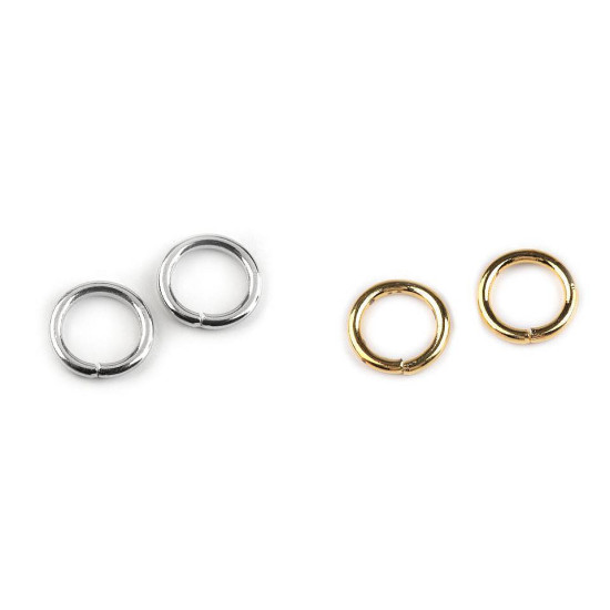 Inele metalice, ø12 mm - Auriu (20 Bucăți)