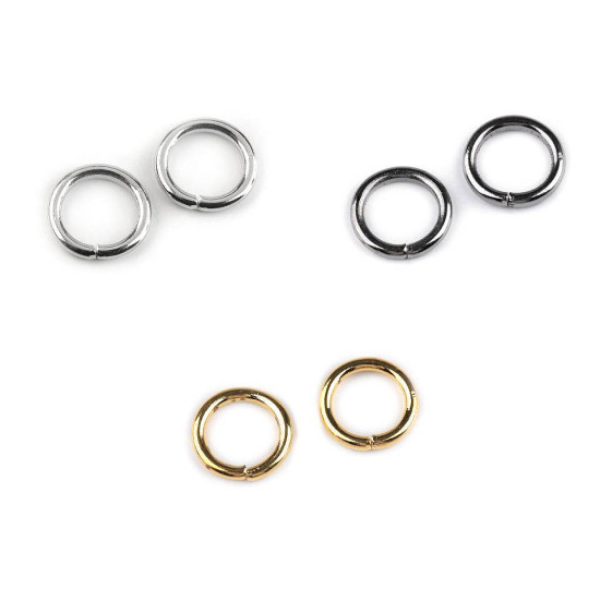 Inele metalice, ø12 mm - Auriu (20 Bucăți)