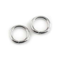 Inele metalice, ø12 mm - Nichel (20 Bucăți)