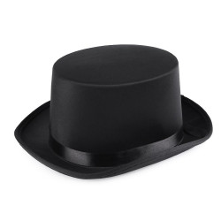 Pălărie joben carnaval / pălărie decor - Negru (1 Bucată)
