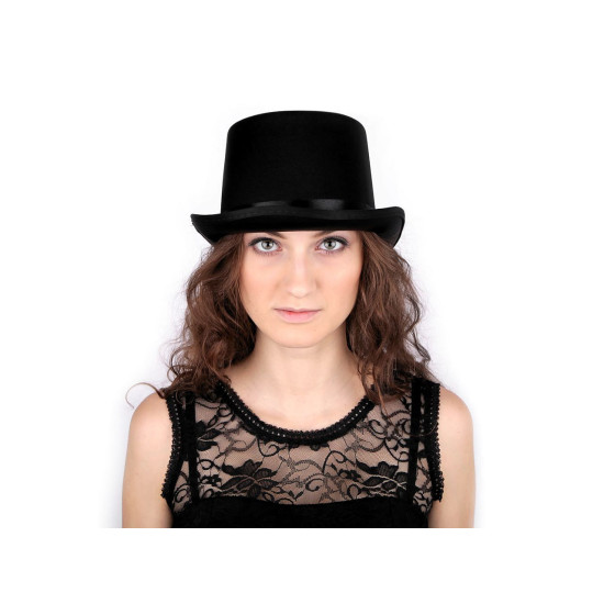 Pălărie joben carnaval / pălărie decor - Negru (8 Bucăți)
