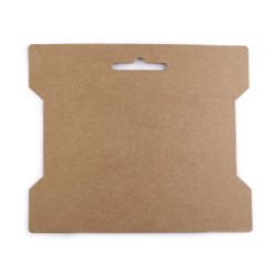 Card expunere panglici / șnururi, 14x16,3 cm - Maro natural (1000 Bucăți)